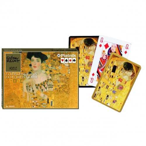 Carti de joc "Klimt - Adele", Piatnik (Austria),  2 pachete in cutie de lux